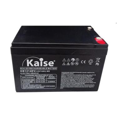 Imagem de Bateria Selada KAISE 12V 14Ah Ciclo Profundo - Bicicleta Elétrica