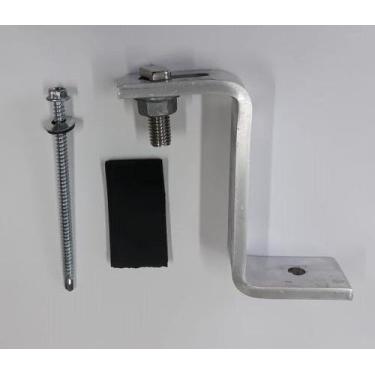 Imagem de Fixador Z Estrutura Suporte p/ Telha Ondulada Zinco ou Fibrocimento Al