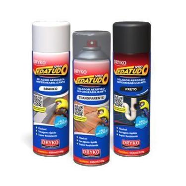 Imagem de Borracha Liquida Spray Imperm.Dryko Vedatudo Preto 400ml/235g