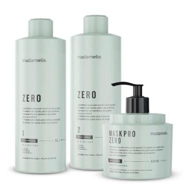 Imagem de KIT ESCOVA PROGRESSIVA ZERO 1L + MASK PRO ZERO 500g - MADAMELIS