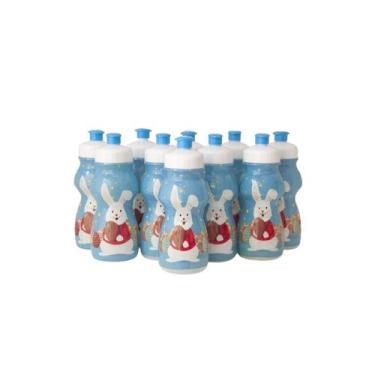 Imagem de Kit 20 Garrafinhas Squeeze 250ml Infantil Coelho da Páscoa - Qualiplas