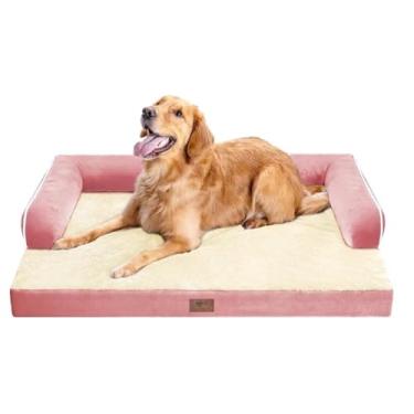 Imagem de Cama grande para cães ortopédica lavável: reforço de camas - GG GG para cães grandes - espuma viscoelástica - cama extragrande ultra macia para cães - impermeável com capa removível
