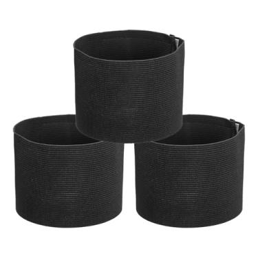 Imagem de PATIKIL Braçadeira de Capitão de Futebol, 3 Peças, Bandas de Braço de Capitão de Futebol Elásticas para Treinamento de Equipe de Futebol Juvenil Adulto Preto