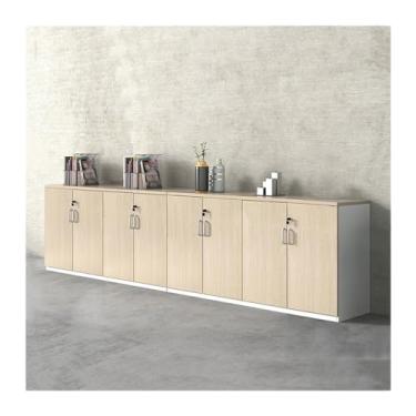 Imagem de LICONG-2020 Armário de arquivo com combinação de armário de madeira armário de armazenamento de oito portas armário de armazenamento de dados 3,2 m armário de arquivo de escritório armário de arquivo