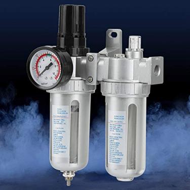 Imagem de Regulador de Pressão de Ar, Regulador de Pressão do Compressor de Ar Com Filtro e Material Lubrificador, Reduz a Pressão, Remove, Combos de Filtro e Regulador