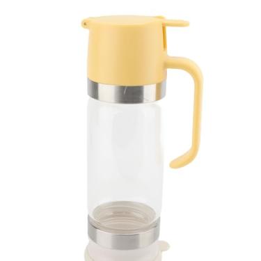 Imagem de Dispensador de Mel de Vidro, 350ml Sem Gotejamento Jarra Com Alça e Tampa, Dispensador de Xarope de Bordo Transparente, Uma Mão Usa Uma Mão Panela para Panqueca, café, chá, Pão