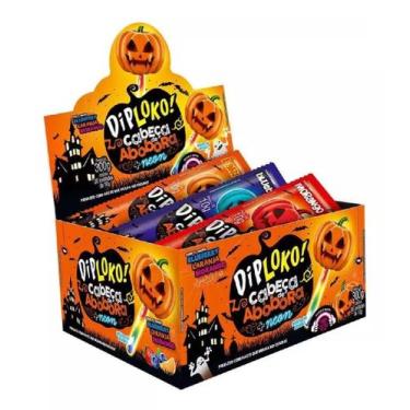 Imagem de Pirulito Dip loko Cabeça De Abóbora Neon Display 30Uu 300g