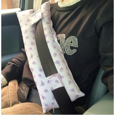 Imagem de Almofadas de cinto de segurança para cirurgia pós-mastectomia, travesseiros de peito de cinto de segurança após cirurgia cardíaca para carro, travesseiros de porto para quimioterapia e conforto dos