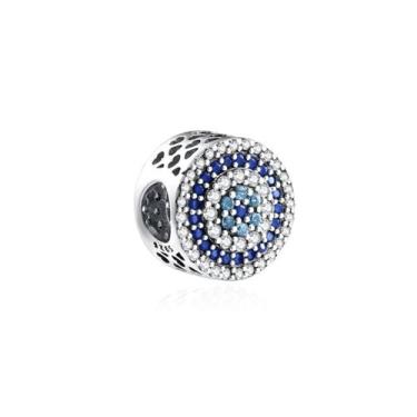 Imagem de Berloque Pingente Charm Olho Grego Olho Turco Prata 925 - CandEva Joia