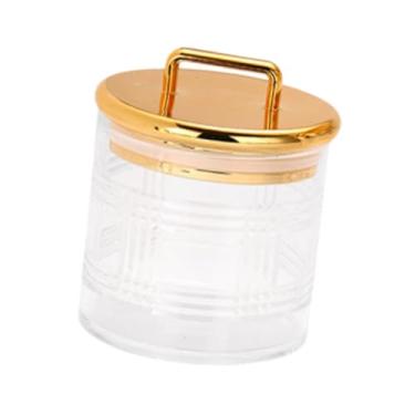 Imagem de IEUDNS Lata de armazenamento de acrílico, lacre selado, jarra de cozinha com tampa hermética, decorativa para lanches de biscoito de grãos de café com açúcar, S