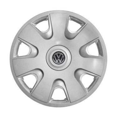 Imagem de Calota Aro 14 066AR-PTA + Emblema Alumínio VW Preto - Garagem Online G