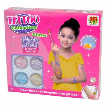 Imagem de Kit Tatuagem Temporária Infantil - Tattoo Collection - Glitter Plus - 