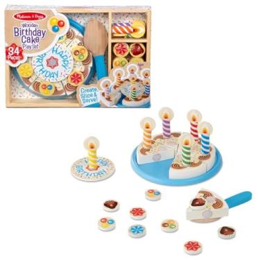 Imagem de SUNNY, Melissa & Doug, Comidinha Brinquedo Madeira Bolo Aniversário, Acima de 3 anos