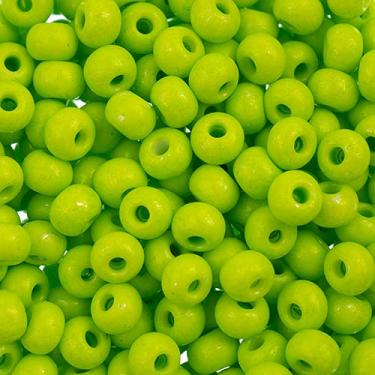 Imagem de Grânulos de sementes de vidro tcheco 6/0 Terra intensiva verde claro - frasco de 22 gramas de contas de fabricação de joias DIY Preciosa (Jablonex)