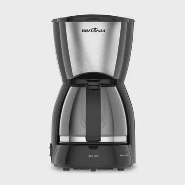 Imagem de Cafeteira Elétrica Britânia Preta e Inox 18 Xicaras BCF19A Jarra de Vidro 720ml britania