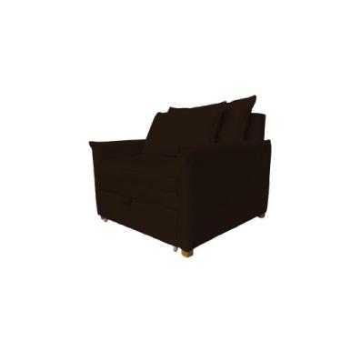 Imagem de Poltrona Cama Monica Boucle - Estopar, Boucle Marrom