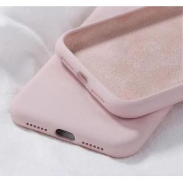 Imagem de Capa Capinha Aveludada Compatível Com Apple iPhone 11 - Genérica, Rosa