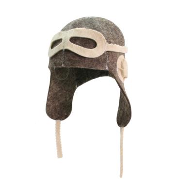 Imagem de Chapéu de sauna PetriStor Pilot/Flyer/Airman para homem feltro natural 100% natural feito na Ucrânia