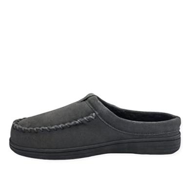 Imagem de Clarks Mens Cozy Open Back Suede Clog Slipper With Plush Sherpa Lining Indoor Outdoor Slippers For Men (13 M US, Grey)