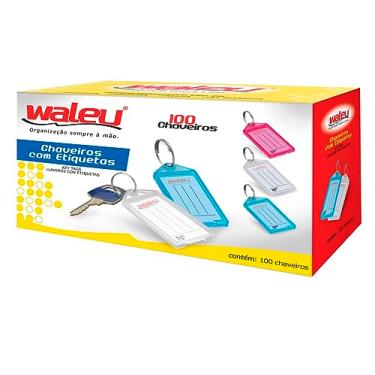 Imagem de CHAVEIRO COM ETIQUETA CX C/100 AZUL