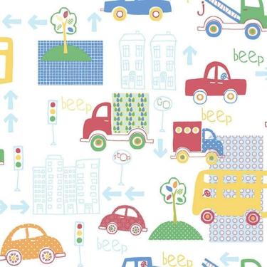 Imagem de Papel De Parede Just 4 Kids Carros G56010 - Rolo 10m X 0,52m
