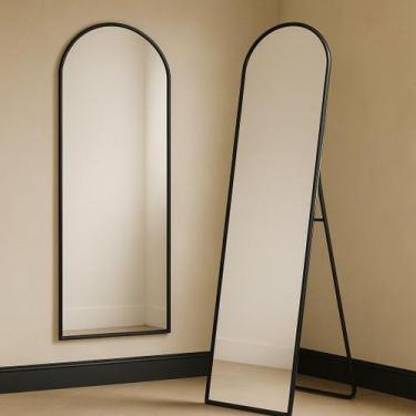 Imagem de Espelho Grande 150x40cm Corpo Inteiro Vitral Moldura Orgânica para Dec