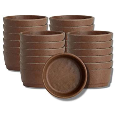 Imagem de Creations Tigelas de melamina ramekin, Steelite Heavy Duty Unbreakable Commercial Foodservice Restaurant, Cali Redwood Copper Round 7.1 cm, 3.0 cm Deep 56.7 g, Sauce Snack Serving Dishes, conjunto com