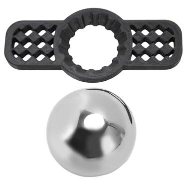 Imagem de Ferramenta de resfriamento de café com suporte removível reutilizável aço inoxidável de café resfriador para desbloquear sabores verdadeiros (Preto)