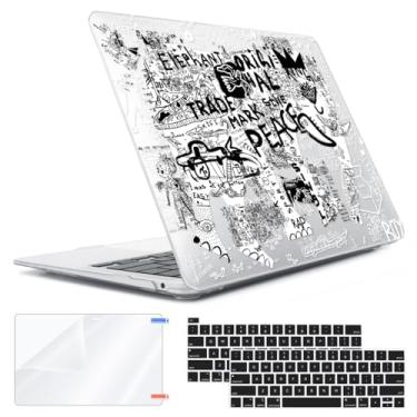 Imagem de HOHAIYOO Capa para MacBook Pro de 13 polegadas 2022 2021 2020-2017 versão M2 M1 A2338 A2251 A2289 A2159 A1989 A1706 Touch bar, capa rígida de plástico, capa de teclado, protetor de tela e capa de