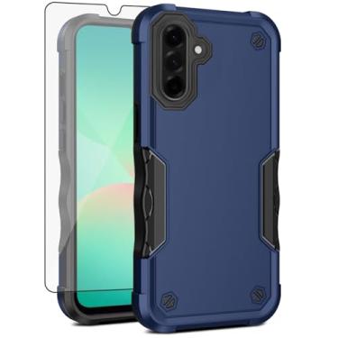 Imagem de Asuwish Capa de celular para Samsung Galaxy A26 5G com protetor de tela de vidro temperado, híbrida, fina, resistente, à prova de choque, rígida, protetora, resistente, acessórios móveis A 26 26A LTE