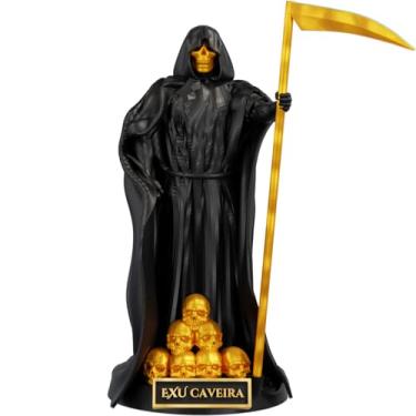 Imagem de Estátua Exu Caveira Imagem Umbanda Candomblé - Versão 3 (Cor Aurum Noctis)
