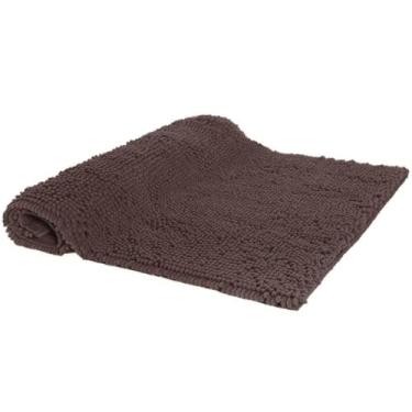 Imagem de Tapete Banheiro 40x60 Antiderrapante Bolinha Macarrão lavabo casa felpudo box absorvente água(Marrom,Kit 4)