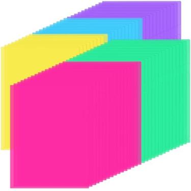 Imagem de Fainne 100 pastas de plástico para documentos, pastas de arquivo transparentes, bolsos de plástico, mangas tamanho carta 21 x 30 cm, A4, cores sortidas para material de escritório (cor brilhante)