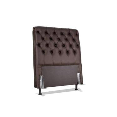 Imagem de Cabeceira De Cama Box Solteiro 88cm Pádua Couro Café