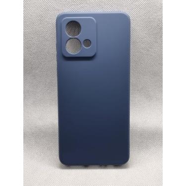 Imagem de Capa Silicone Aveludada Moto G84 (Azul-Marinho)