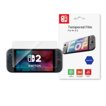 Imagem de Película de Vidro Temperado Resistente Dureza 9h Hd Protetora para Tela Nintendo Switch 2 Ns2