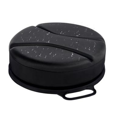 Imagem de Presentastic Assento balde de 14 litros com almofada de espuma de assento de 7,6 cm de espessura, assento giratório de 360°, bancos baldes impermeáveis e silenciosos para caça de patos, pesca no gelo