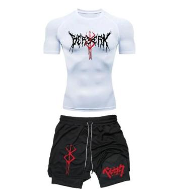 Imagem de Conjunto de Treino Esportivo Anime Berserk Masculino - Camiseta e Shor