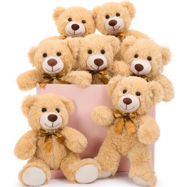Imagem de Chá de bebê com bichos de pelúcia MaoGolan Teddy Bears 13,5 cm, 7 unid