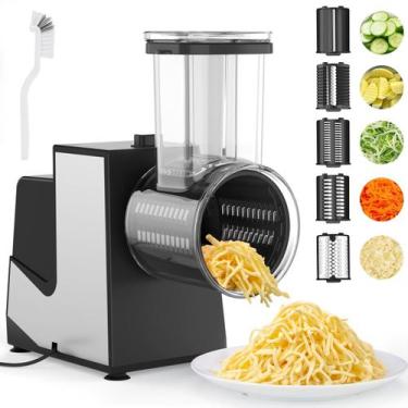 Imagem de Ralador de queijo elétrico FITNATE 250W Slicer Shredder 5 lâminas