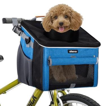 Imagem de Cesta de bicicleta para cães BABEYER Soft-Sided Pet Carrier azul