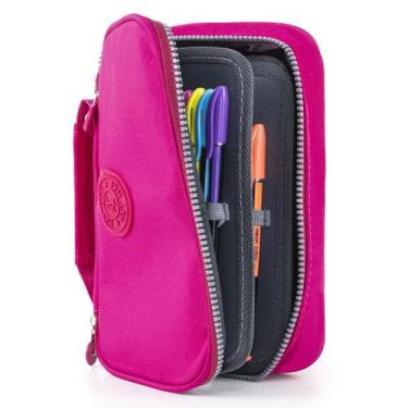 Imagem de Estojo Escolar Grande Divisórias Compartimentos Com Elástico - TEX WEB