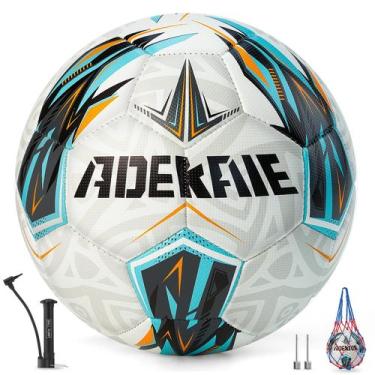 Imagem de Bola de futebol adekale tamanho 5 em couro PU para todas as idades com