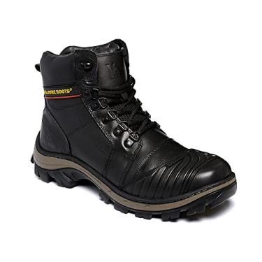 Imagem de Bota Masculina Motociclista Em Couro Proteção Marcha VL019 Cor:Preto;Genero:Masculino;Tamanho:44
