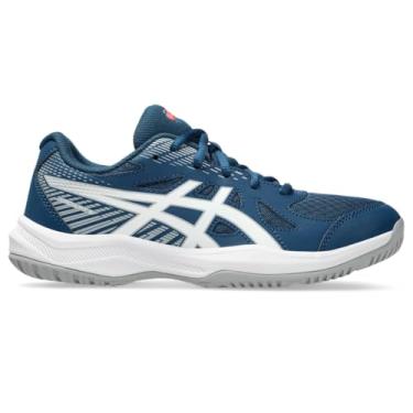 Imagem de ASICS Tênis infantil Upcourt 6 Grade de vôlei escolar, Mako azul/branco, 16