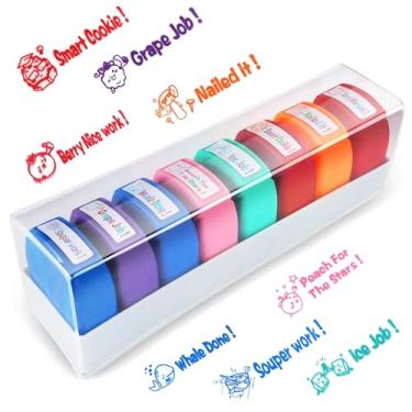 Imagem de Carimbos de professor para sala de aula, carimbos autotintados para professores, engraçados, personalizados, para notas de escritório, materiais para professores para sala de aula, recompensa de lição