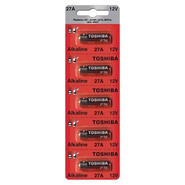 Imagem de Toshiba Bateria alcalina 27A GP27A MN27 A27BP 12 Volt (5 baterias)