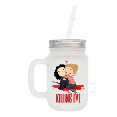 Imagem de Caneca Com Canudo Mason Jar Da Série Killing Eve