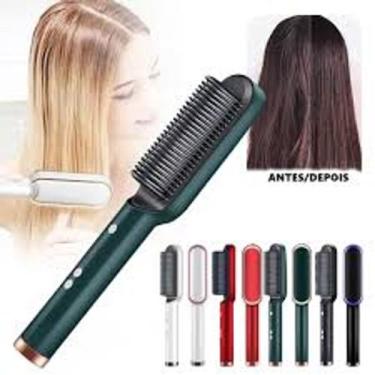 Imagem de Escova Alisadora Bivolt 5 em 1 Alisa Seca Modela Cacheia - HAIR FASHIO