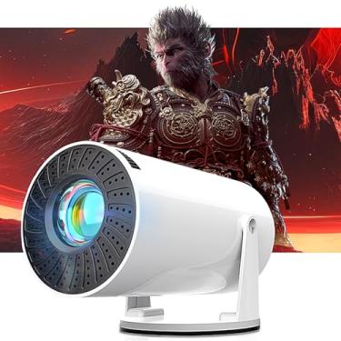 Imagem de Mini projetor HY300 com WiFi e Bluetooth, projetor de vídeo doméstico Android 11.0 integrado, compatível com smartphone/TV Stick/laptop/PS4/HDMI/USB (branco)